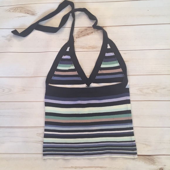 Gently Used Gap Striped Halter Top - Picture 2 of 7